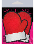 Pastease Glitter Santa Mittens Pasties Red/White