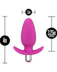 Luxe Little Thumper Vibrating Silicone Anal Plug Pink