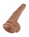 King Cock 14 in. Cock With Balls Realistic Suction Cup Dildo Tan