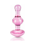 Icicles No. 75 Beaded Glass Massager With Heart-Shaped Base Pink