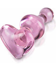 Icicles No. 75 Beaded Glass Massager With Heart-Shaped Base Pink
