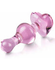 Icicles No. 75 Beaded Glass Massager With Heart-Shaped Base Pink