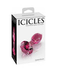Icicles No. 79 Glass Anal Plug With Faceted Base Pink