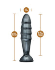 Jet Destructor 10.75 in. Anal Plug Carbon Metallic Black
