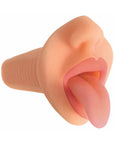 Curve Toys Mistress Perfect Suck Courtney Vibrating Deep Throat Mouth Stroker Beige