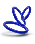 Performance VS4 Pure Premium Silicone Cockrings 3-Pack Set Indigo