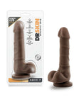 Dr. Skin Basic 7 Realistic 7.75 in. Dildo with Balls Brown