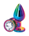 Rear Assets Metal Anal Plug Medium Multicolor/Clear