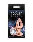 Rear Assets Rose Gold Anal Plug Medium Clear