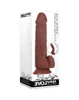 Evolved Real Supple Girthy Poseable 8.5 in. Realistic Dildo With Balls Brown