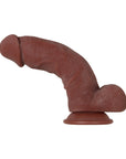 Evolved Real Supple Girthy Poseable 8.5 in. Realistic Dildo With Balls Brown