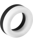 Forto F-19 Liquid Silicone 2-Tone Cockring Black/White