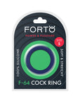 Forto F-64 Wide Liquid Silicone Cockring Small Blue
