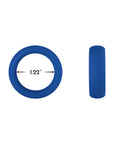 Forto F-64 Wide Liquid Silicone Cockring Small Blue