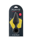 Forto F-10 Silicone Anal Plug with Pull Ring Large Black