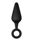 Forto F-10 Silicone Anal Plug with Pull Ring Large Black
