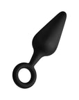 Forto F-10 Silicone Anal Plug with Pull Ring Large Black