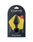 Forto F-10 Silicone Anal Plug with Pull Ring Small Black