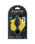 Forto F-10 Silicone Anal Plug with Pull Ring Small Black
