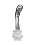 Icicles No. 88 Curved Glass G-Spot Massager With Suction Cup Clear