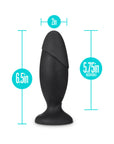Anal Adventures Platinum Silicone Rocket Plug Black