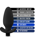 Anal Adventures Platinum Silicone Vibrating Saddle Plug Black
