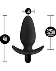 Anal Adventures Platinum Silicone Vibrating Saddle Plug Black