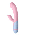 FemmeFunn FFIX Rabbit Waterproof Silicone Dual Stimulation G-Spot Vibrator Light Pink