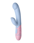FemmeFunn FFIX Rabbit Waterproof Silicone Dual Stimulation G-Spot Vibrator Light Blue