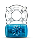 Play with Me Pleaser Rechargeable Vibrating C-Ring Blue