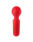 Luv Inc Mw65 Mini Wand Rechargeable Flexible Silicone Vibrator Red