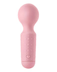Luv Inc Mw65 Mini Wand Rechargeable Flexible Silicone Vibrator Light Pink