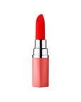 Luv Inc Lv57 Lipstick Vibrator Rechargeable Silicone Discreet Bullet with 3 Attachments Coral