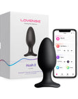 Lovense Hush 2 Bluetooth Remote-Controlled Vibrating Butt Plug L 2.25 in.