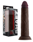 Shaft Model J: 8.5 in. Dual Density Silicone Dildo Mahogany