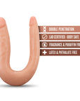 Dr. Skin Mini Double Dong Realistic 12 in. Dual-Ended Dildo Beige