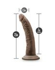 Dr. Skin Glide Realistic 7.5 in. Self-Lubricating Dildo Brown