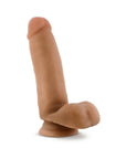 Dr. Skin Glide Realistic 7 in. Self-Lubricating Dildo with Balls Tan