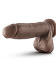 Dr. Skin Glide Realistic 7 in. Self-Lubricating Dildo with Balls Brown