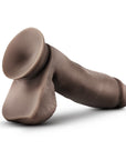 Dr. Skin Glide Realistic 7 in. Self-Lubricating Dildo with Balls Brown