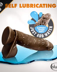 Dr. Skin Glide Realistic 7 in. Self-Lubricating Dildo with Balls Brown