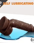 Dr. Skin Glide Realistic 8.5 in. Self-Lubricating Dildo with Balls Brown