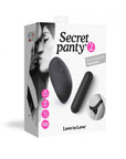 Love to Love Secret Panty 2 Rechargeable Vibrating Panty Set With Remote Black Onyx (box)