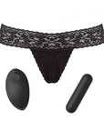 Love to Love Secret Panty 2 Rechargeable Vibrating Panty Set With Remote Black Onyx (box)