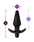 Anal Adventures Platinum Silicone Vibrating Plug Black
