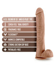 Au Naturel Daddy 14 in. Posable Dual Density Dildo with Balls Tan