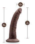 Au Naturel Jack 7 in. Posable Dual Density Dildo Brown