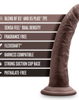 Au Naturel Jack 7 in. Posable Dual Density Dildo Brown