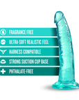 B Yours Plus Lust n' Thrust 7 in. Dildo Teal