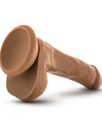 Dr. Skin Plus Realistic 6 in. Triple Density Posable Dildo with Balls Tan